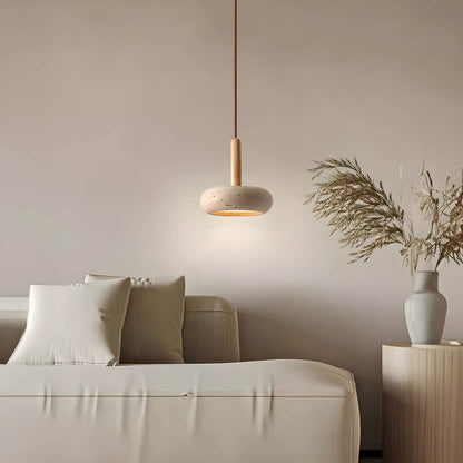 Befez | Elegant Stone Ceiling Lamp - Warm LED Pendant Light