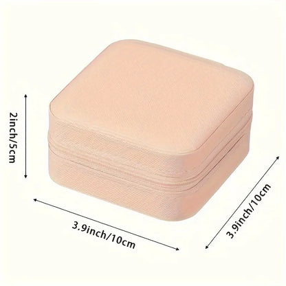Portable Jewelry Travel Box PU Leather Case