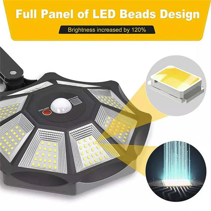 Bright Solar Powered 168 LED Security Light