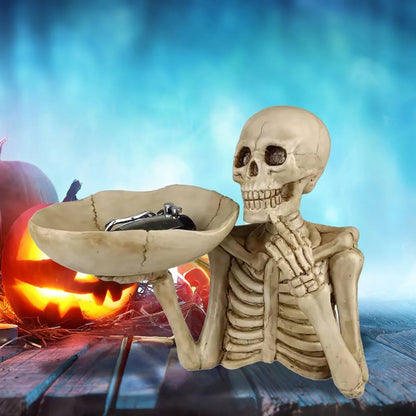 Spooky Skull Resin Serving Tray