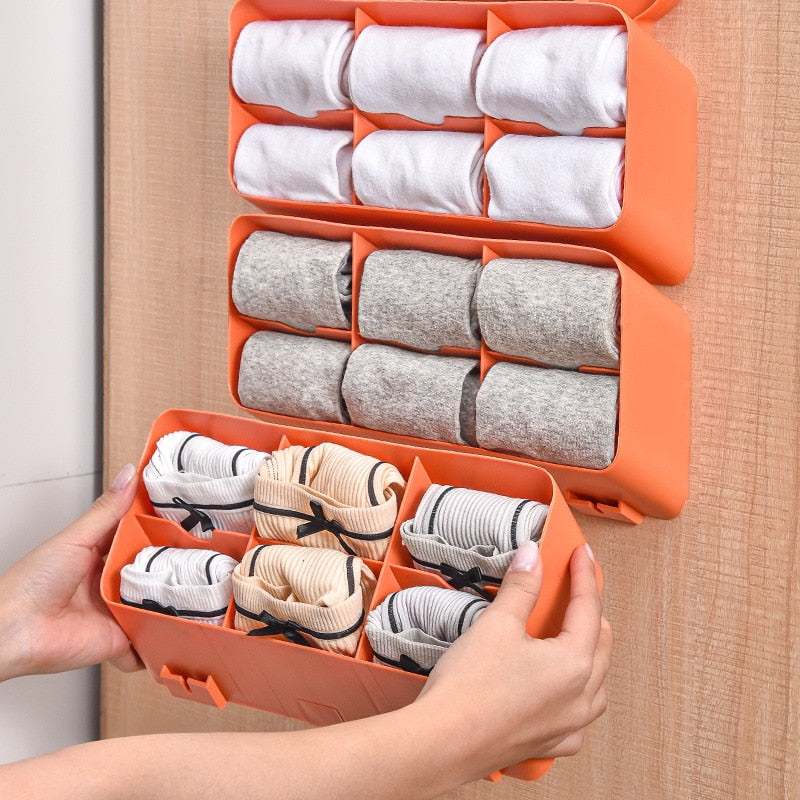 Sticky Foldable Fabric Storage Wall Shelf