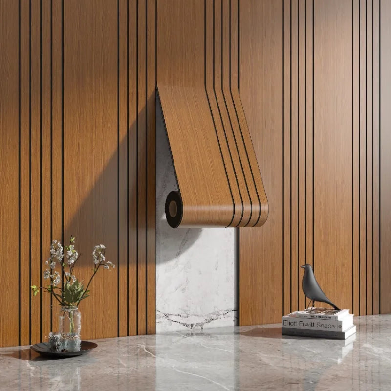 Textured Wooden Wall Stickers Decorative Panels