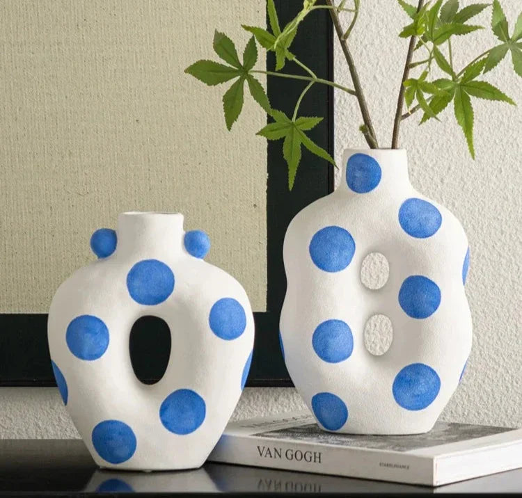 Unique Spotted Ceramic Vase