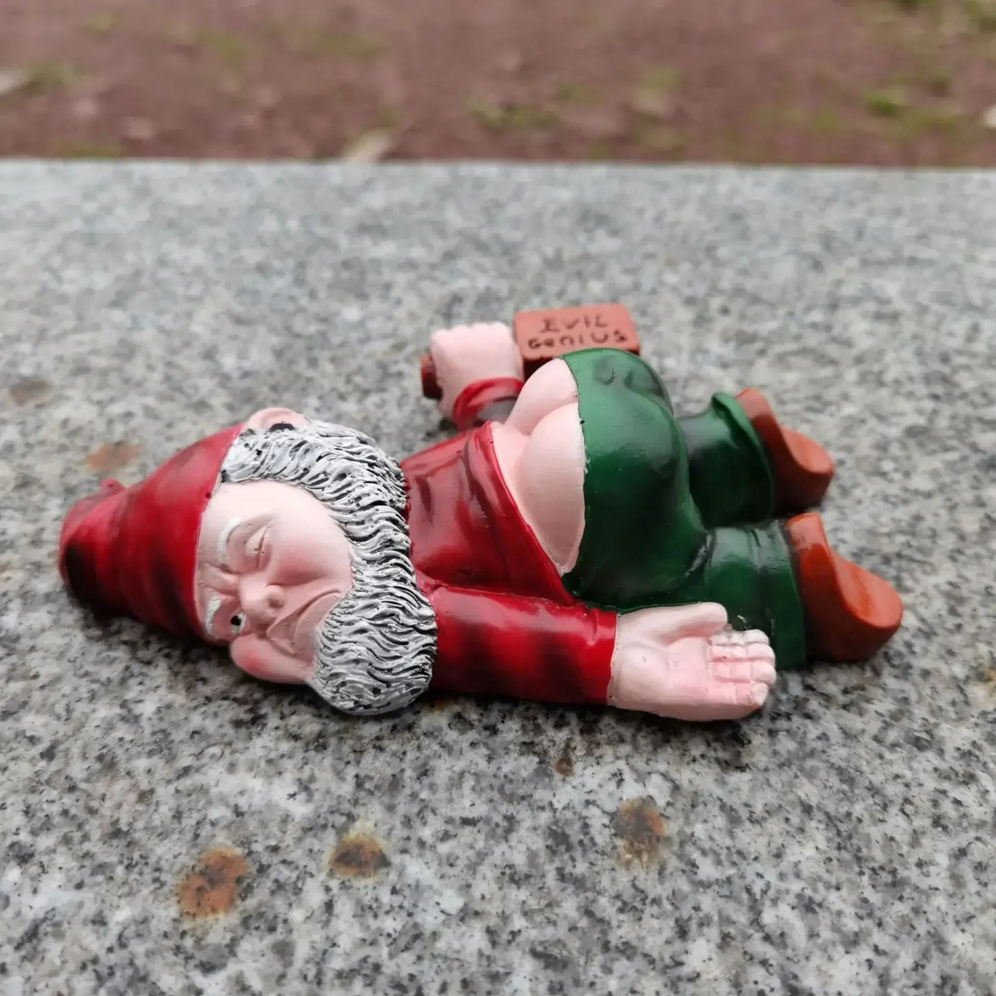 Funny Drunk Gnome Statue Weather Resistant Garden Decor
