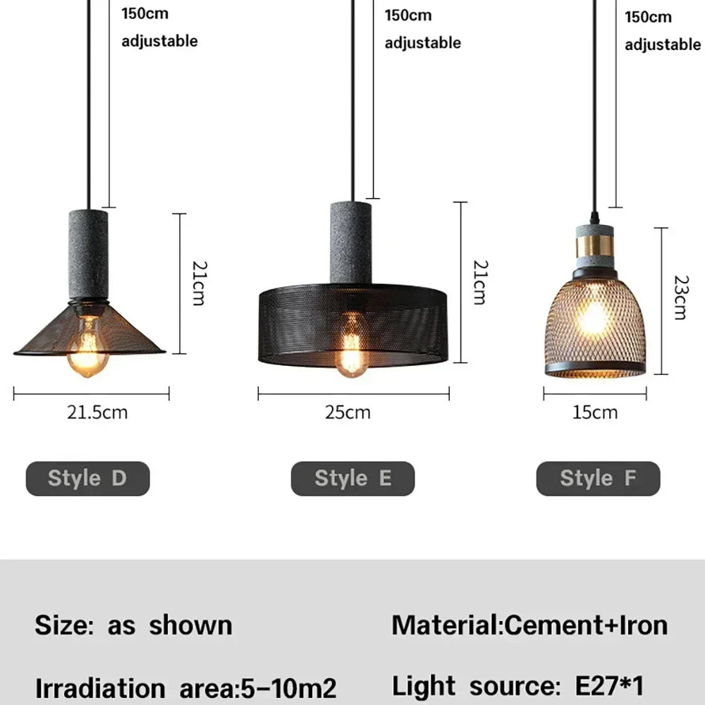 Rustic Vintage Farmhouse Pendant Light