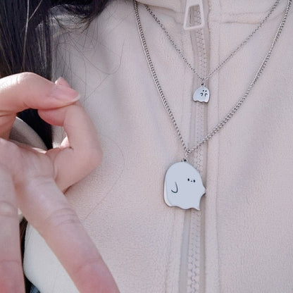 Adorable Ghost Lover Pendant Necklace