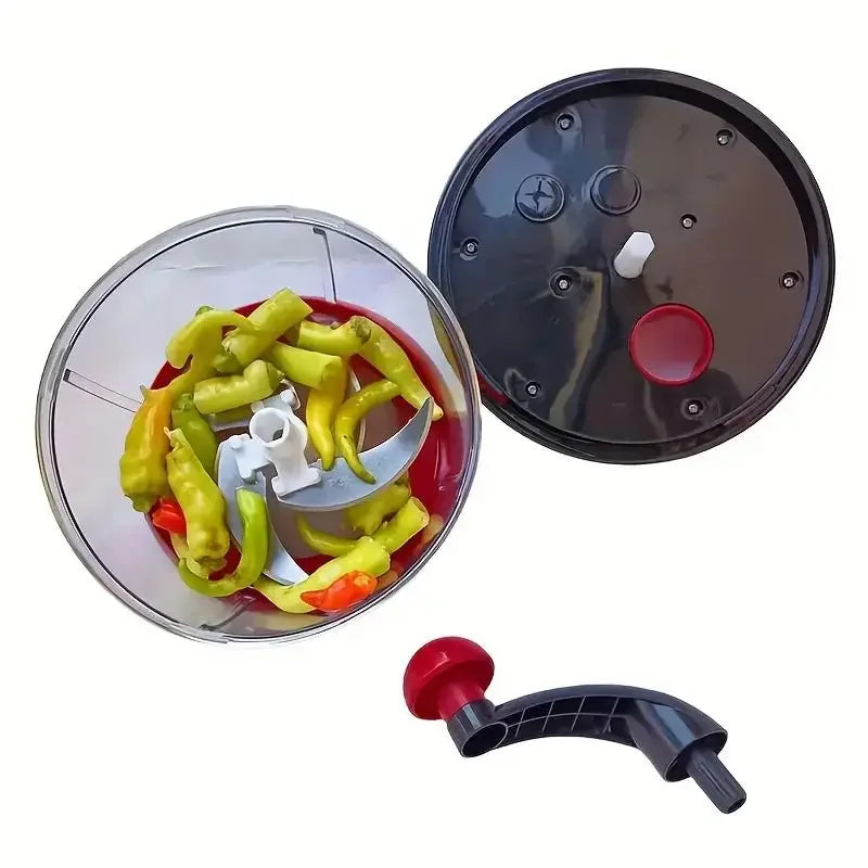 Easy Prep Manual Food Chopper with Sharp Stainless Blades