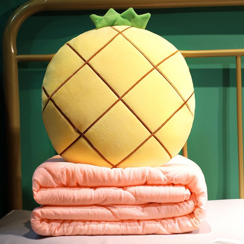 Cozy Portable Fruit Travel Blanket Pillow