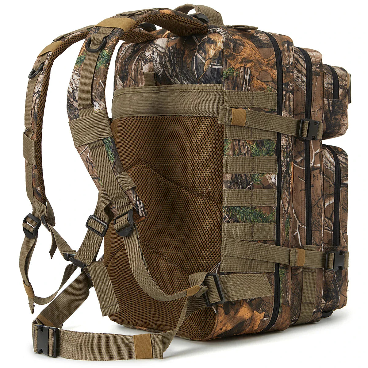 Durable 45L Tactical Backpack with Molle System - Khaki