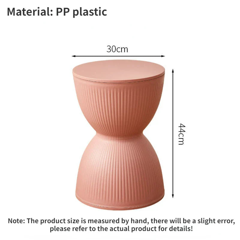 Modern Slim Side Table with Unique Hourglass Shape