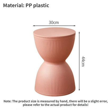 Modern Slim Side Table with Unique Hourglass Shape