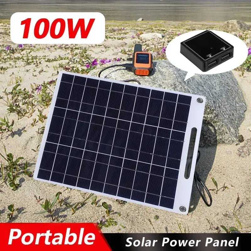 Compact Solar Charger 100W Waterproof Portable Power