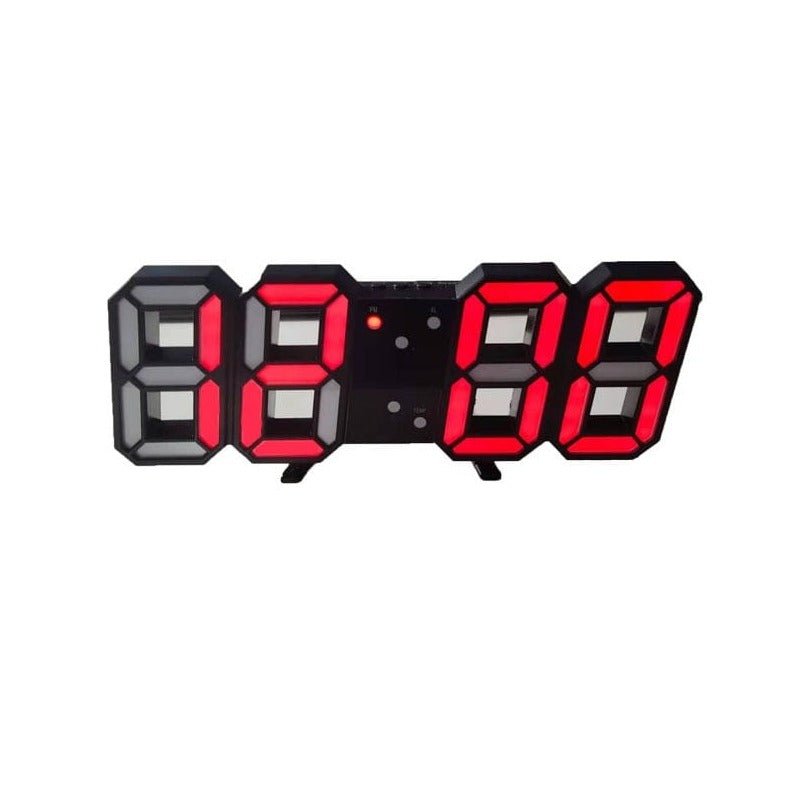 Slim Digital LED Wall Clock with Dimmer Function