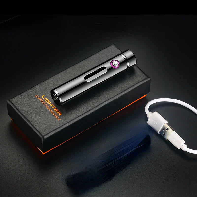 Premium USB Lighter with Double Arc and Rechargeable Design