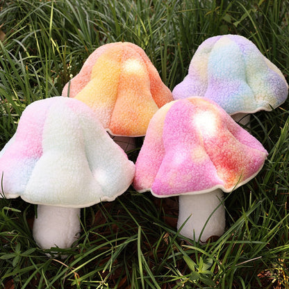 Soft Faux Fur Mushroom Pillow