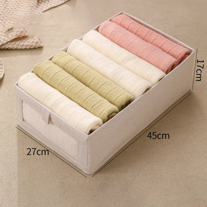 Collapsible Linen Dress Storage Box with Window