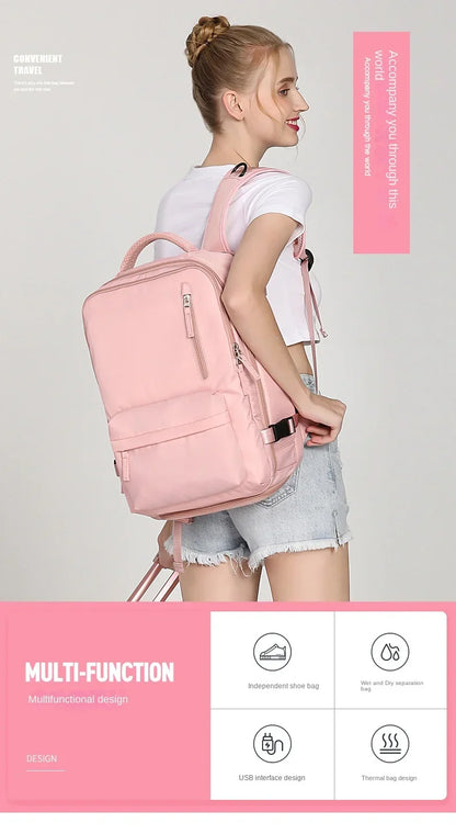 Compact Travel Bag with Laptop and Shoe Pocket