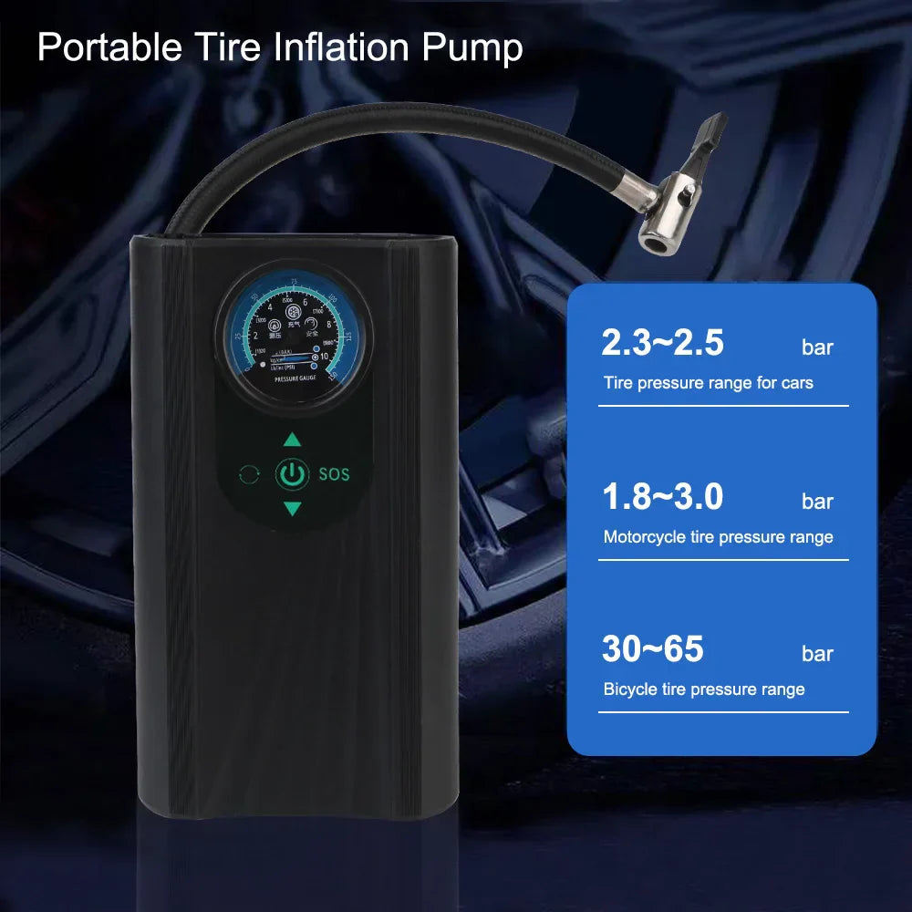 Compact 12V Car Air Compressor Pump Kit