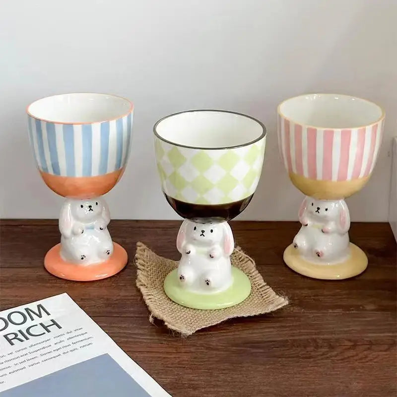 Cute Rabbit Wine Glass