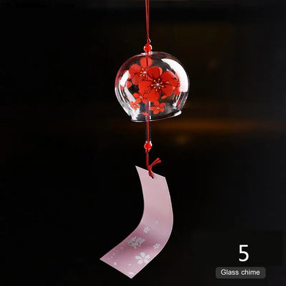 Beautiful Japanese Glass Wind Chime Pendant
