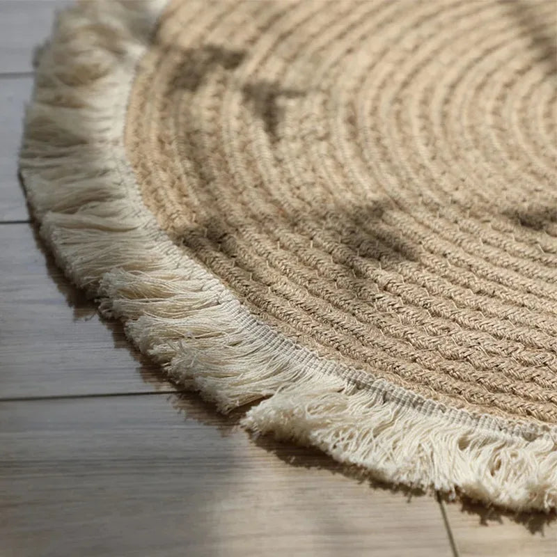 Natural Fiber Jute Area Rug for Home Decor