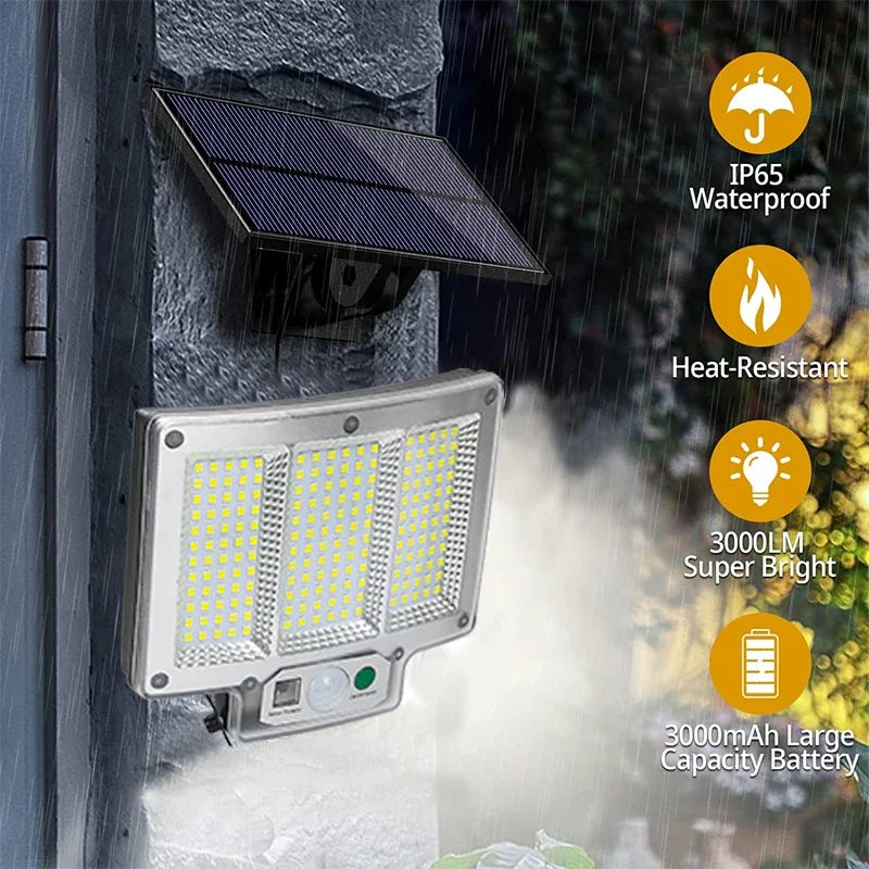 Outdoor Solar Motion Sensor Wall Lamp with LED Lights
