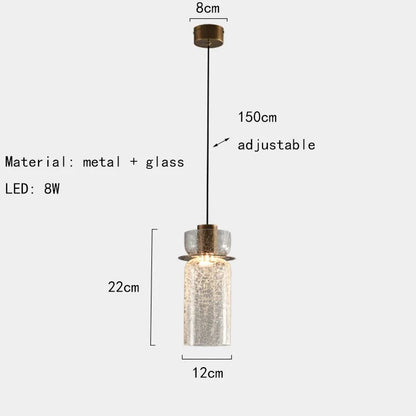 Unique Crackled Glass Pendant Light Fixture