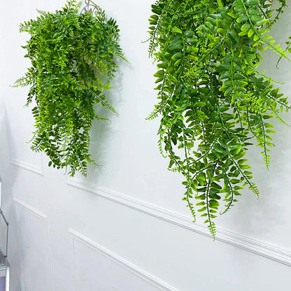 Realistic Hanging Boston Fern Plant Artificial Greenery