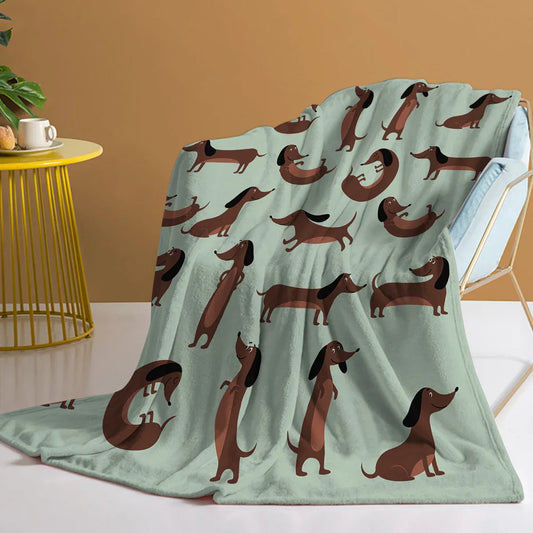Cozy Dachshund Flannel Throw Blanket - Befez