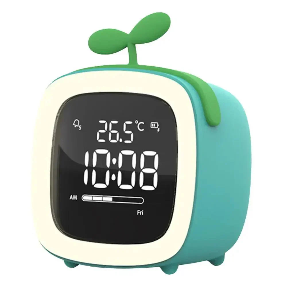 Colorful Bunny LED Clock with Nightlight for Kids Bedrooms