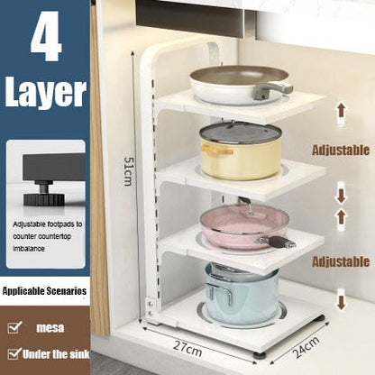Space Saving Collapsible Tiered Corner Shelf