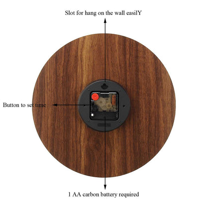 Quiet Modern Wooden LED Wall Clock