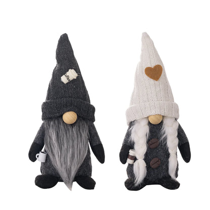 Cozy Nordic Coffee Gnome Figurines - Home Decor