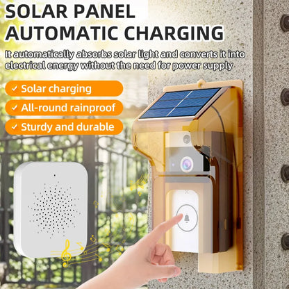 Wireless Solar Powered Wi-Fi Video Doorbell Camera