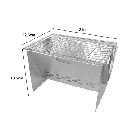Compact Outdoor Collapsible Stainless Steel BBQ Grill