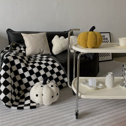 Round Orange Decor Pillow