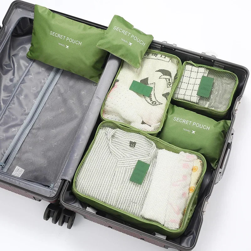 Practical Travel Luggage Organizer Kit 6-Piece Set