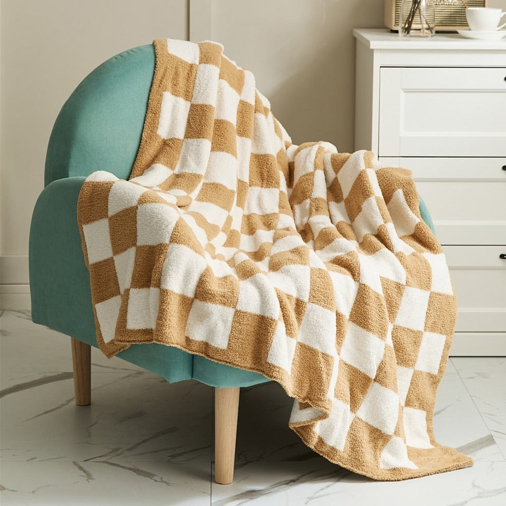 Vibrant Plaid Throw Blanket