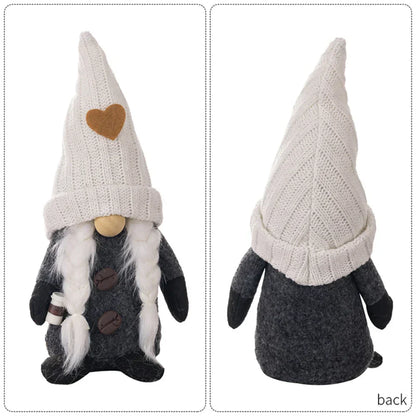 Cozy Nordic Coffee Gnome Figurines - Home Decor