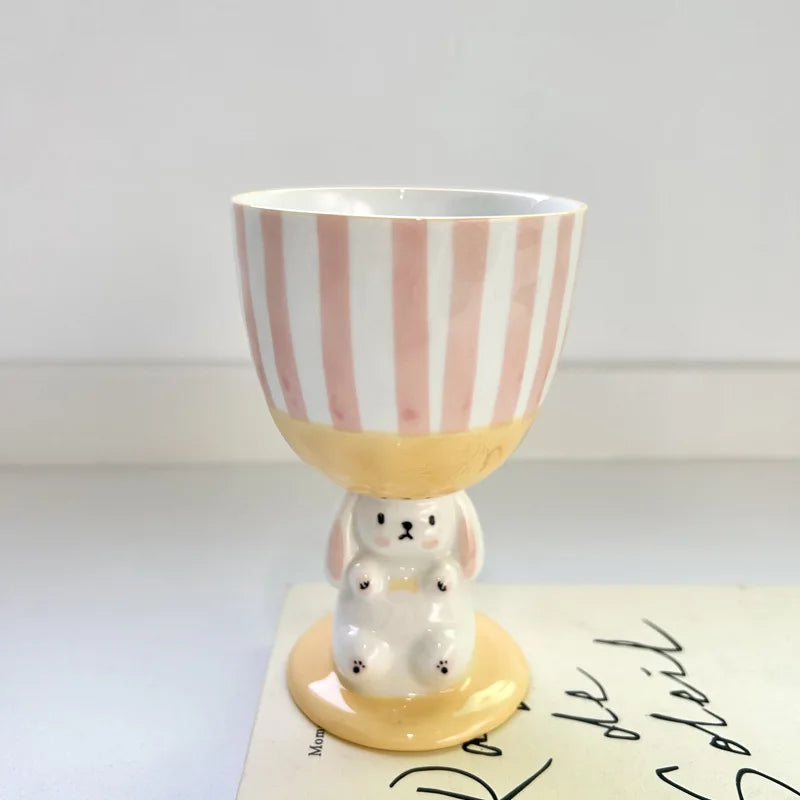 Cute Rabbit Wine Glass
