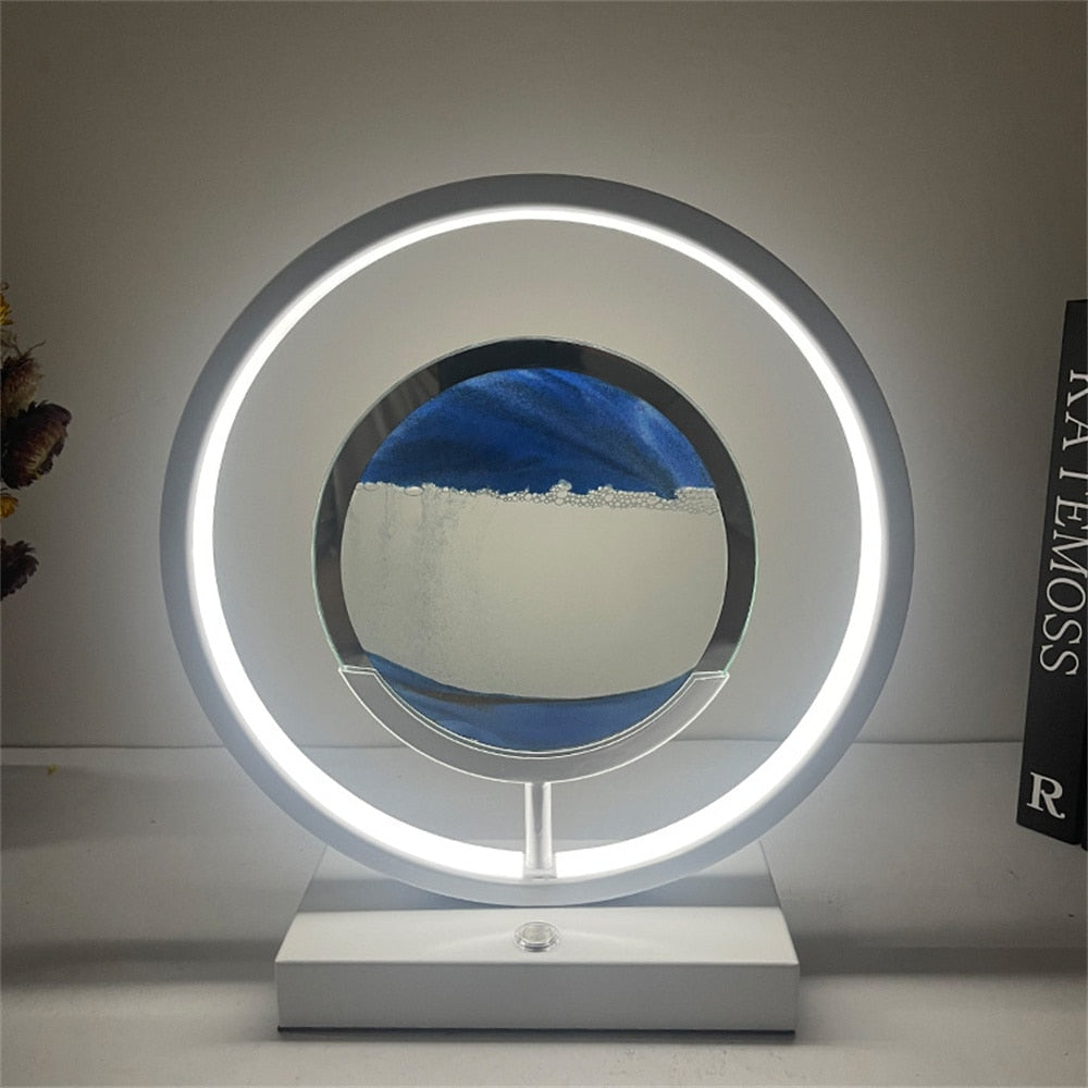 Colorful Dynamic LED Sand Art Desk Lamp