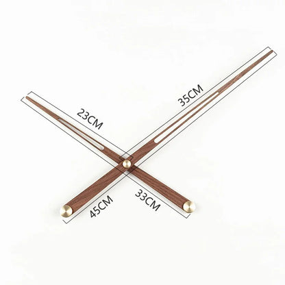 Big Wooden Wall Clock with Natural Walnut Finish