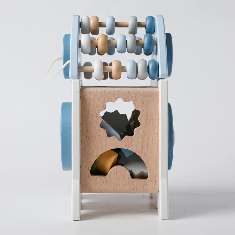 Fun Wooden Building Block Rocket Set