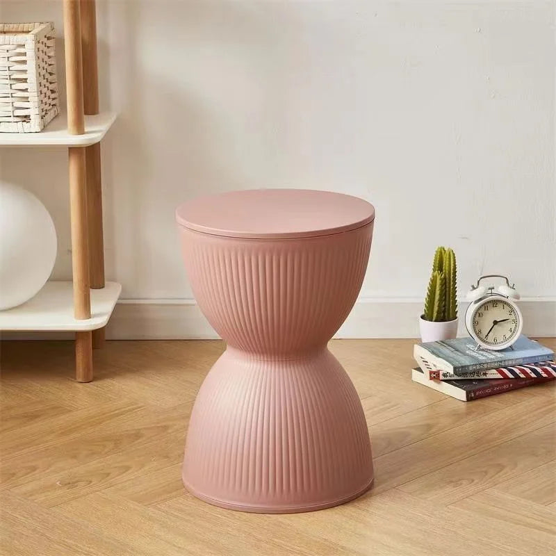 Modern Slim Side Table with Unique Hourglass Shape