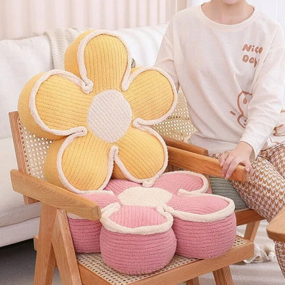 Soft Pink Floral Pillow Cushion