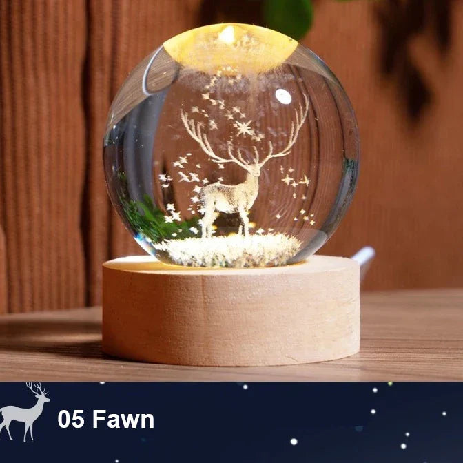 Colorful Galaxy Night Lamp | LED Crystal Ball with Starry Design - Befez