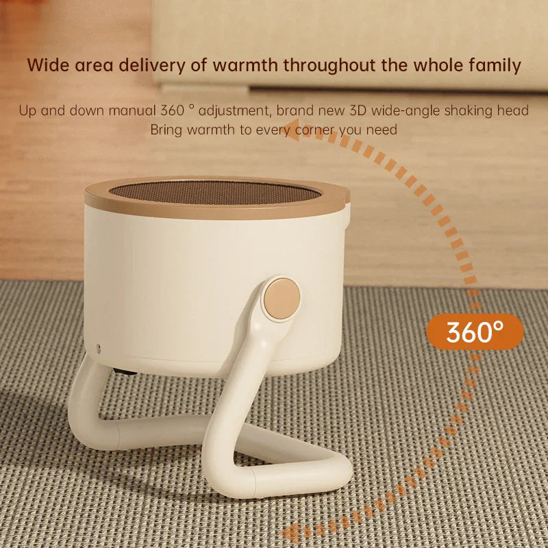 Compact 1000W Electric Space Heater with Safety Protection