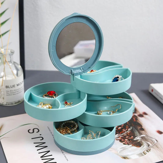 Spinning 3-Tier Jewelry Box Storage Organizer - Befez