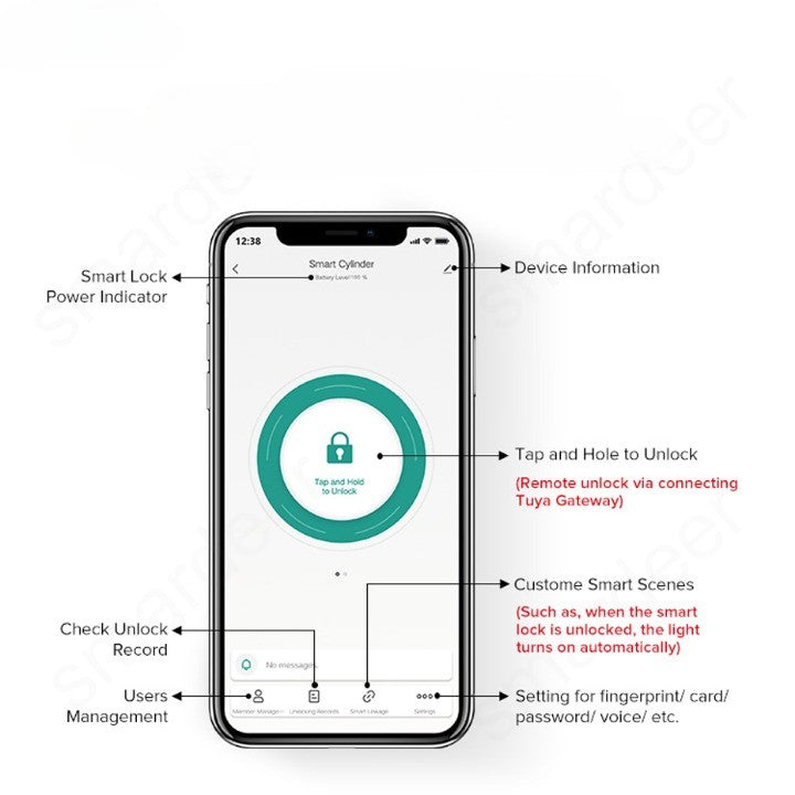 Touchless Digital Fingerprint Smart Door Lock