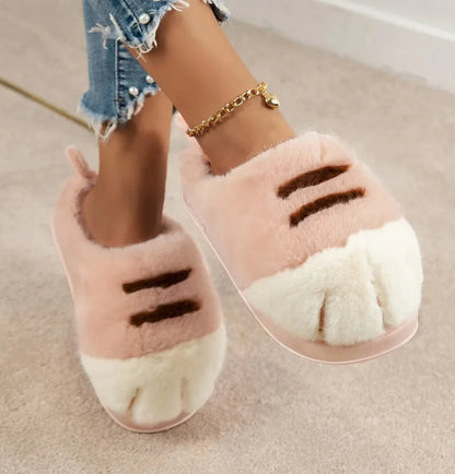 Cozy Cat Paw Slippers for Women Soft & Warm
